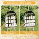 Colingmill 24 x 18 Inch DIY Wedding Seating Chart Mirror with Mirror Decal Sticker Wedding Reception Display Chart Board Our Favorite People Find Your Seat Date Signs for Marriage Decor (Balck)