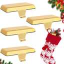 Christmas Stocking Holders, Gold, 4 pack