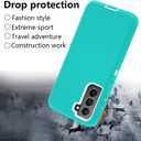 for Samsung Galaxy S21 FE 5G Case, S21 FE Heavy Duty case,[Military Grade Protective ][Shockproof] [Dropproof] [Dust-Proof], Compatible with Samsung Galaxy S21 FE 5G (Teal-White)
