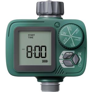 Sprinkler Timer: Programmable Hose Timer with Rain Delay/Manual/Automatic Watering System, Water Timers for Garden Hose, Digital Drip Irrigation for Yard Lawn Outdoor1 Outlet