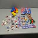 113 PCS Hockey Party Favors Set ,41 Hockey Stickers, 12 Goodie Bags,12 Button Badges,12 Slap Bracelets, 12 Balls, 12 Pencils, 12 Keychains for Ice Hockey Sports Party Birthday Gift Supplies