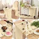 6 Pack Beige Table Runner Graduation Cheesecloth120 Inch Boho Rustic Gauze 10 FT Cheese Cloth Table Runners Decorations for Mother's Day Birthday Baby Shower Wedding Holiday Home Party Decor