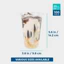 Freshware Clear Plastic Cups [100 Pack - 20 oz] Disposable Cups for Iced Coffee, Smoothie, Milkshake, Cold Drinks
