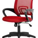 Office Chair Ergonomic Desk Chair Mesh Adjustable Computer Chair Comfortable Adjustable Height Executive Task Chair with Wheel Armrests for Adults Kids, Red