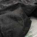 Anmao Vintage Lace Curtains 72 Inches Long 2 Panels Set, Romantic Elegant Light Filtering Semi Sheer Floral Thick Lacy Curtain Drapes for Living Room and Bedroom, Each Panel 55W x 72L, Black