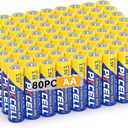 PKCELL AA Batteries 80 Pack, Double A Batteries 1.5V Carbon Zinc Heavy Duty, Double AA Battery High-Performance Leak-Resistant Design for Remote, Clock, Flashlights