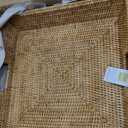 KOUBOO La Jolla Rattan Square Serving Baskets & Trays -Table Tray, Organize Your Home, Storage Tray for Kitchen, Dining & Coffee Tables, Honey Brown