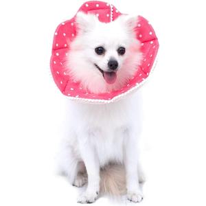 Adjustable Dog Cat Cone,Soft Recovery Cat Cone Collar,Dog Protective Collar for Cats,Puppy and Small Dogs,Pink (Medium)