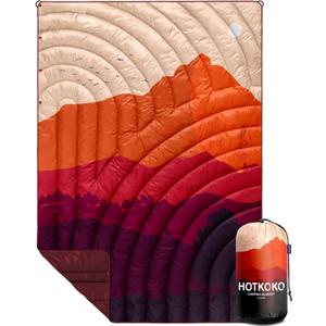 Camping Blanket,Lightweight Puffy Printed Camping Blanket Packable Outdoor Blanket for Camping,Traveling, Stadium, Hiking, Picnics (39x55", Dusk)