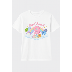 Kids White T-Shirt “On Cloud 9” – Soft Cotton Tee with Cute Rainbow and Animal Print, Comfortable, Durable, and Perfect for Everyday Fun, Size Small Kids White T-Shirt “On Cloud 9” – Soft Cotton Tee with Cute Rainbow and Animal Print, Comfortable, Durable, and Perfect for Everyday Fun, Size Small