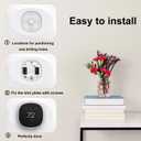 Wall Plate Cover Compatible with Ecobee Smart Thermostat Essential, Practical Ecobee Thermostat Trim Kit, Programmable WiFi Thermostat Accessory (Black Magic) (White)
