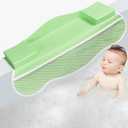 Bathtub Splash Guard,Unique Hand Support Tray,Enhanced Bath Toy Storage With Front & Back Bags,Suckers For Non-Slip,Bath Splash Guard For Tub Kids,Tub Shelf For Bathtub Kids (Green)