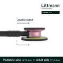3M Littmann Classic III Monitoring Stethoscope, 5870, More Than 2X as Loud, Weighs Less, Stainless Steel Rainbow-Finish Chestpiece, 27" Black Tube, Stem and Headset