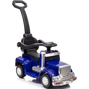 3-in-1 Ride on Push Car for Toddler with Handle, Toddler Ride on Toy for Boys, Stroller Sliding Walking Car w/ Music, Horn and Lights - Blue