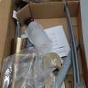 Moen Ronan Bronzed Gold One-Handle Single Hole Modern Bathroom Sink Faucet with Optional Deckplate and Spring Loaded Drain Assembly, 84021BZG