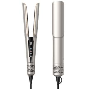 Hair Straightener - 2 in 1 Wet to Dry Hair Dryer and Straightener with High-Speed Airflow + Rapid Heat-Up + Customizable Temperature + LCD Display & Auto Shut-Off + No Heat Damage for All Hair Types (Champagne Gold) Hair Straightener - 2 in 1 Wet to Dry Hair Dryer and Straightener with High-Speed Airflow + Rapid Heat-Up + Customizable Temperature + LCD Display & Auto Shut-Off + No Heat Damage for All Hair Types (Champagne Gold)