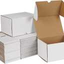 ZBEIVAN 7x5x4 White Shipping Boxes Set of 50, Corrugated Cardboard Mailer Boxes for Packaging Small Business Mailing Gifts