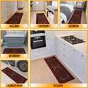 Ottomanson Hallway Runner Rug 20" x 53" Non Slip Oriental Area Rugs Easy to Clean Laundry Rug Runner Durable & Pet Friendly Floor Carpet Runners for Hallways Entryway Living Room Kitchen, Red