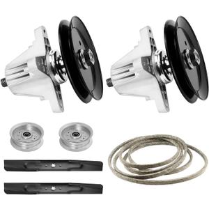 Deck Blade Spindle Belt Idler Kit Combo Set for MTD Cub Cadet Craftsman 42 inch XT1 LT42 T8000 XT2 LX42 618-06976 618-06976A 918-06976 918-06976A 742-04308 742-04312 754-05021 954-05021