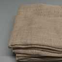 LAMIT Brown Linen Curtains 84 inches for Bedroom, Faux Linen Textured Light Filtering Drapes Back Tab and Rod Pocket Boho Burlap Panels for Farmhouse/Living Room, 2 Panels, 52 x 84 Inch