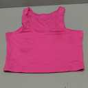 Artfish Women's Sleeveless Strappy Tank Square Neck Double Layer Workout Fitness Casual Basic Crop Tops M