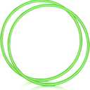WinnerWhy 2 Pcs Toy Hoop Exercise Hoop Detachable Adjustable Plastic Toy Ring Playground Equipment for School Colored Circles Exercise Ring for Teens Dog Agility Equipment (Green,23 Inch)