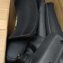 Ergonomic Office Chair-Computer X-Shaped Chair Mesh PU Leather with Adjustable Lumbar Support-Executive Desk Chair High Back with Headrest Flip-Up Arms for Long Hours (Black)