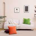 Krifey Throw Pillow Covers Velvet Spring Decorative Square Pillowcase Soft Cushion Case for Couch Bedroom 18x18 Inch Apple Green, Pack of 2