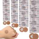 NOLITOY 100pcs Small Patches Finger Wounds Patches Waterproof Wounds Protector Round Tape Stickers Breathable Fabric Coverlet Dressing Brown