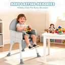 Baby High Chair, High Chairs for Babies and Toddlers, Light Weight Portable Highchair, Comfortable Feeding, Multi-Use Easy Clean High Chair (Gray)