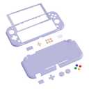 eXtremeRate PlayVital Light Violet Protective Grip Case for Nintendo Switch Lite, Hard Cover Protector for Nintendo Switch Lite - Screen Protector & Thumb Grips & Buttons Caps Stickers Included