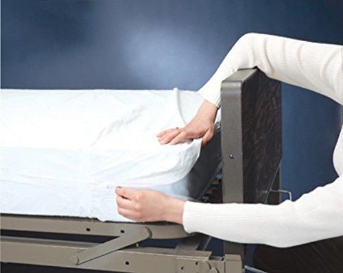 Plastic Contoured Mattress Cover with Elastic Bound Corners Fits Snugly Over The Top of Mattress