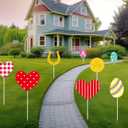 Kathfly 36 Pcs Valentine's Day Tree Decorations Large St Patrick's Day Easter Tree Picks Ornament Heart Colorful Eggs Shamrock Gold Coins Horseshoe Ornaments for Home Spring Party Decor