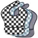 3-Pack Waterproof Baby Bibs for Eating - Mess Proof Lightweight Toddler Feeding Bibs with Large Food Catcher, Food-Grade Baby Eating Essentials, Easy to Put On & Clean(Black Cherkerd)