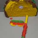 Taco Pinata Mexican Pinata Game with Stick Blindfold for Taco Birthday Party Decorations Mexican Themed Party Supplies Carnival Party Supplies
