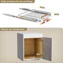 2 Pack Expandable Pull Out Cabinet OrganizerSide Mounting 17.1~28"x22.5"Cabinet Pull Out Shelves, Expandable Slide Out Spice Rack for Kitchen Bathroom Office