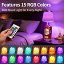 Wireless Bottle Lamp,Rechargeable RGB Linen Bottle Stopper Lamp Have 6000mAh Battery Continuous Use for 20-60 HoursSuitable for Bedrooms Bars Living Rooms Table.