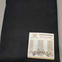 H.VERSAILTEX Bedroom Curtains Blackout Linen Blackout Curtains 84 Inches Long, 100% Blackout Thermal Textured Linen Look Curtain Draperies Grommet with White Liner, 2 Panels, Black