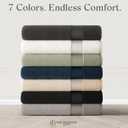 Premium Staple Cotton Bathroom Towel Set - Navy 600 GSM 6-Piece Luxury Bath Towel Set 1 Stripe - 2 Bath Towels, 2 Hand Towels & 2 Washclothes Set - High Absorbent & Quick Dry for Gym, Spa, Hotel