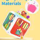 kecristv Montessori Toys for Toddler Girls Boys, Baby Sorter Learning Sensory Activity Cube, Toddler Girl Boy Easter Basket Stuffers Birthday Gifts, Baby Toys 18+ Months