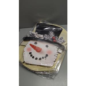 Beeveer 3 Pcs 19.68"h Christmas Snowman Porch Sign Wooden Porch Decor Winter Snowman Front Door Welcome Standing Sign Farmhouse Home Christmas Wall Hanging Decorations Yard Outdoor