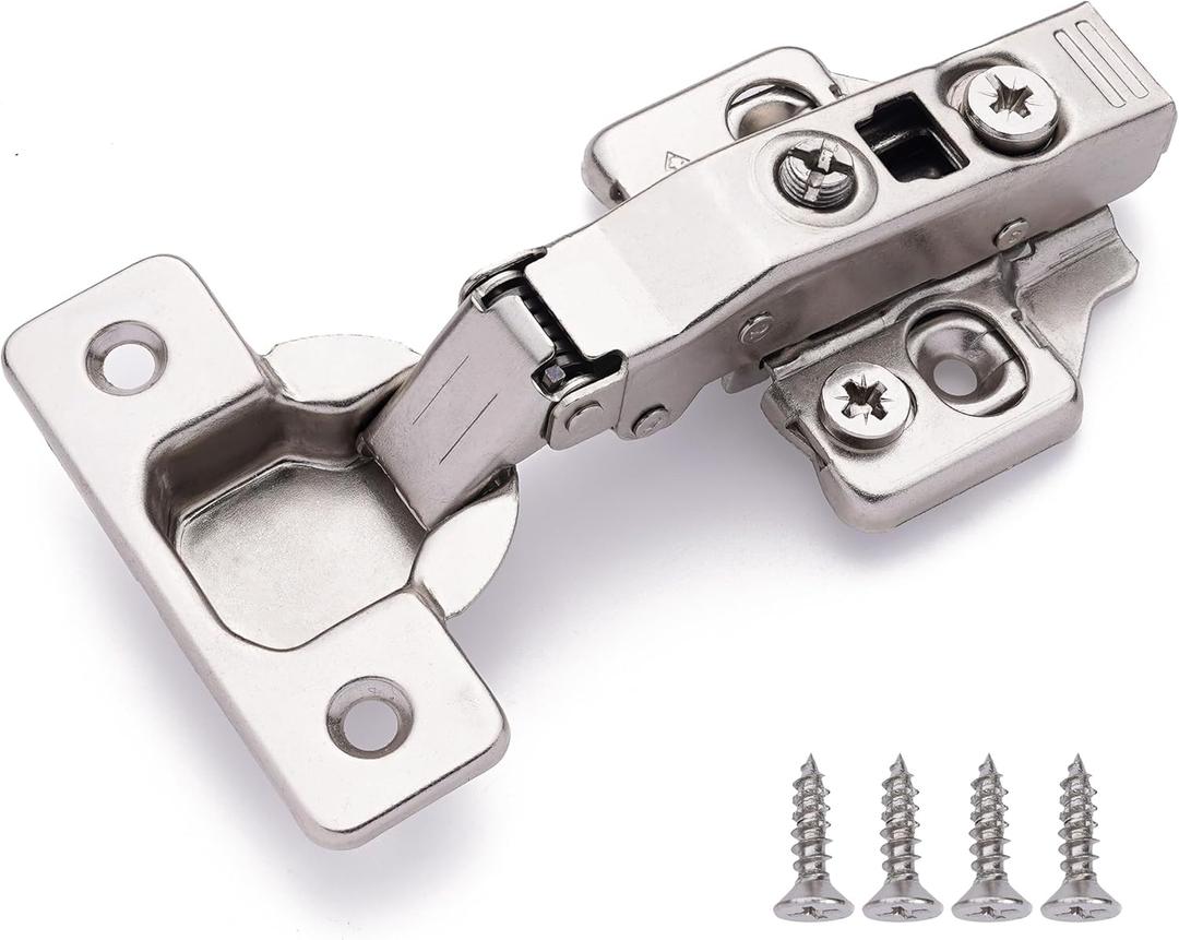 DecoBasics Full Overlay European Soft Close Cabinet Hinges for Kitchen Cabinets (50 Pcs) -105 Frameless Concealed Cabinet Door Hinge -3 Way Adjustability & Clip on Plate for Easy Installation