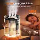 DIGIX Small Portable Humidifiers for Bedroom, 1.4L Top Fill Cool Mist Humidifier for Home Office Travel, 3 Mist Modes, Auto Shut Off, Night Light, Easy to Clean Quiet Humidifier for Baby Plant (Grey)