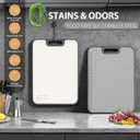 18/8 Stainless Steel Cutting Board, Large Double Sided Chopping Board for Kitchen (17x12"), Food-Grade 304 & Wheat Straw PP, Deep Juice Grooves, Non-Slip & Dishwasher Safe