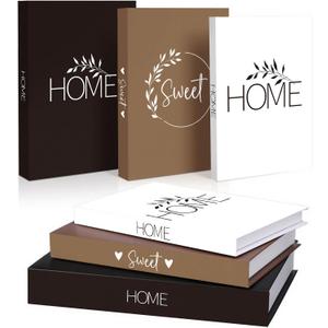 Thyle 3 Pcs Decorative Books Fake Faux Aesthetic Coffee Table Books Decoration for Living Room Bedroom Office Shelf Bookshelf Decor (Classic)