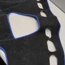 VekAuto Dash Cover Compatible for Toyota Yaris 2004-2011, Non-Slip Polyester Black Blue Center Console Dashboard Cover Pad Carpet