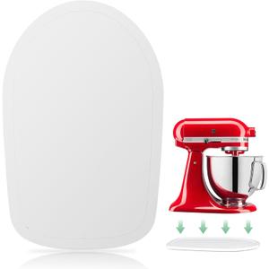 Compatible with Kitchen aid 4.5-5 Qt Bamboo Mixer Slider - Appliance Slider for Tilt Head Kitchen aid Stand Mixer Artisan, Countertop Storage Mover Sliding Tray Accessories Attachments-white