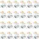 DLLT LED Recessed Ceiling Light: 24 Pack 4 Inch Black Recessed Lighting