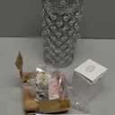 Seaside village Crystal Table Lamp Touch Control Dimmable Accent Desk Lamp Bedside Modern Table Light with Silver Lamp Shade Night Light Fixture for Living Room Bedroom Kitchen