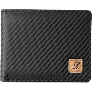Lanyani RFID Wallets Bifold Simple (A-A-Carbon Fiber Black)